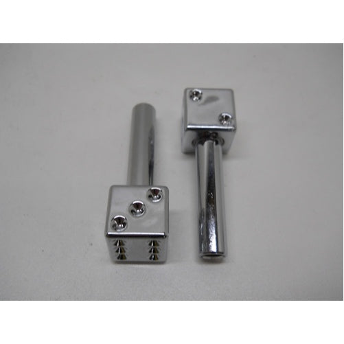 (2) Classic Vintage Car Pickup Truck Chrome Dice Door Locks Knobs Caps