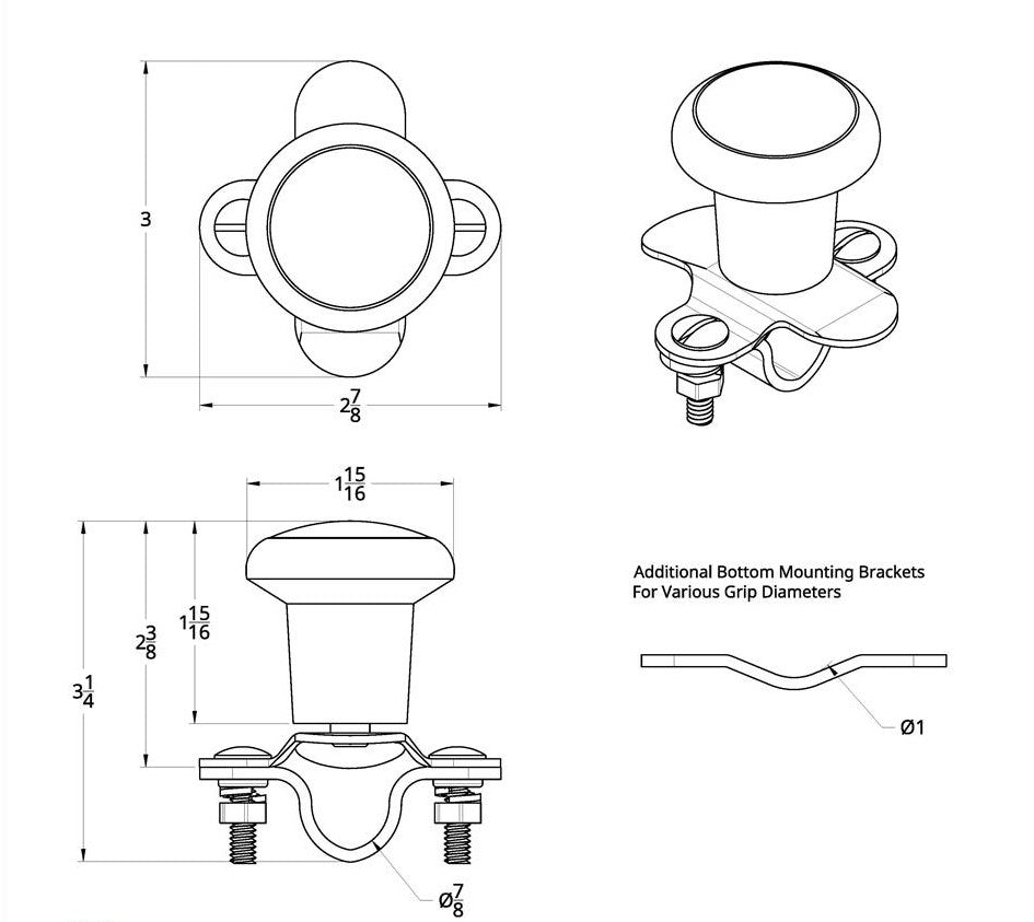 Heavy Duty Chrome Steering Wheel Spinner / Suicide Knob
