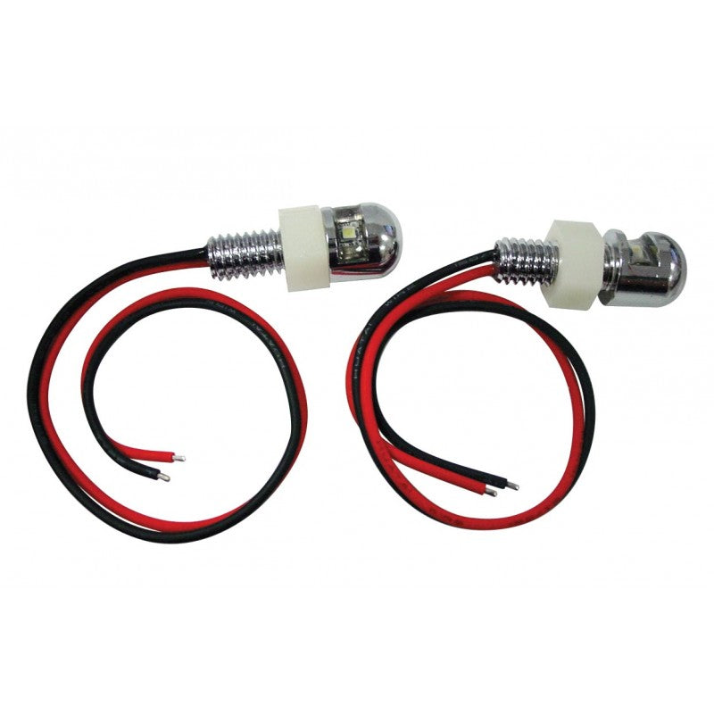 (2) Blue LED Stainless Steel Directional Accent Utility Lights / Dash RV Car
