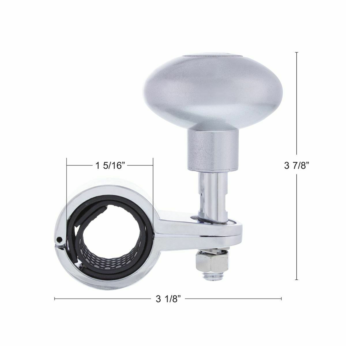 Heavy Duty Steering Wheel Spinner - Liquid Silver