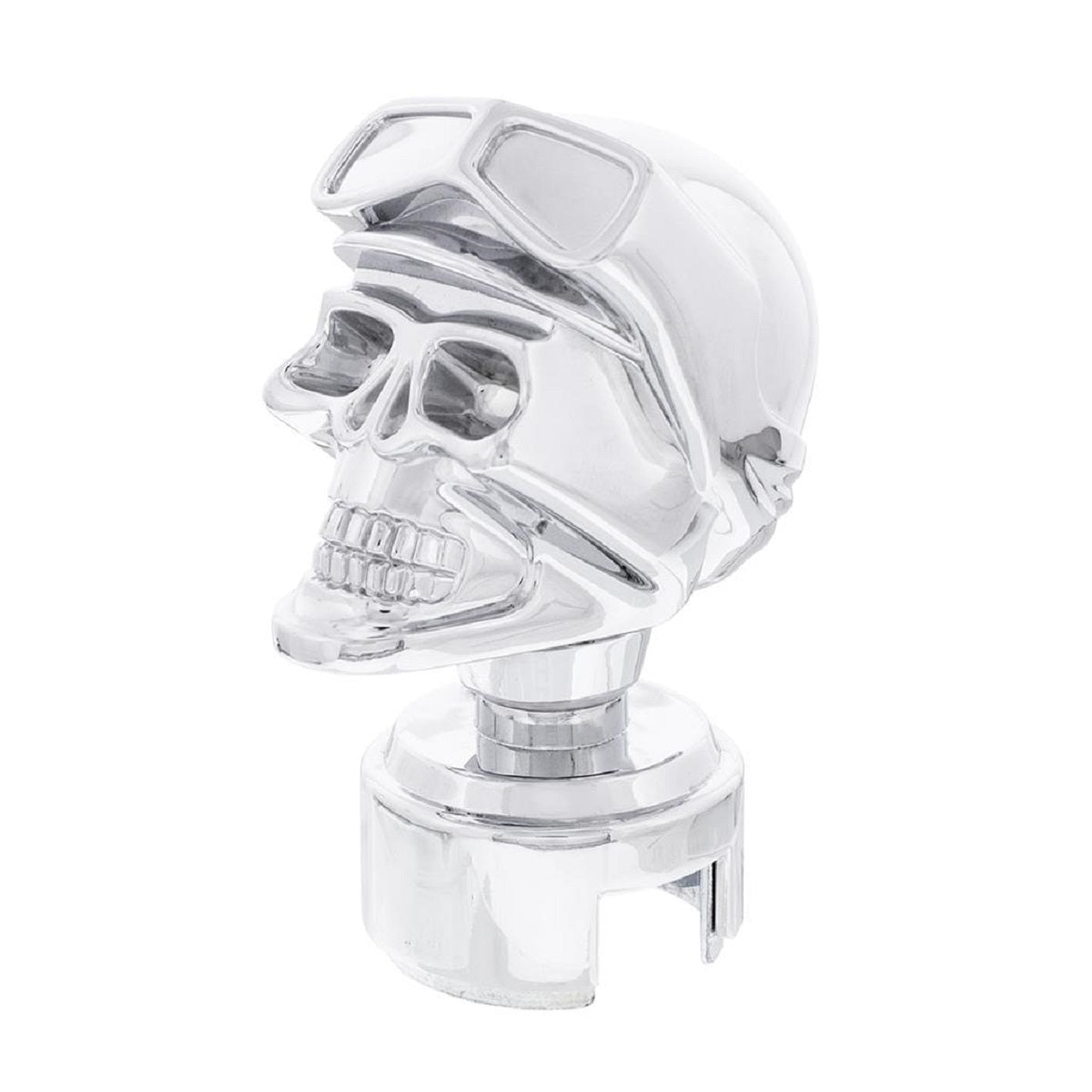 Chrome Skull Biker 13/15/18 Speed Gearshift Knob With Adapter