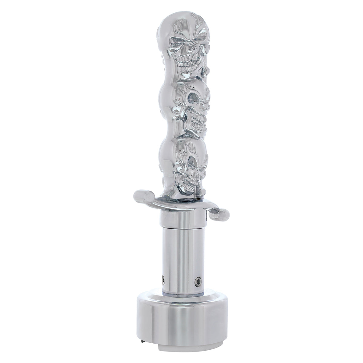 Chrome Skull Dagger 13/15/18 Speed Gearshift Knob With Adapter