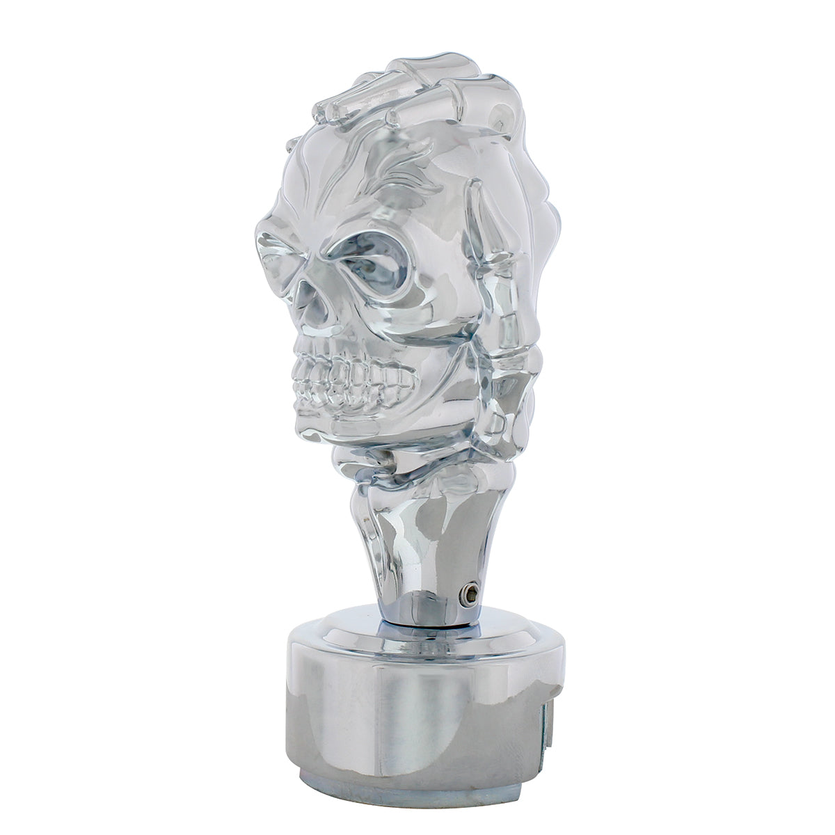 Chrome Skull 13/15/18 Speed Gearshift Knob w/ Adapter