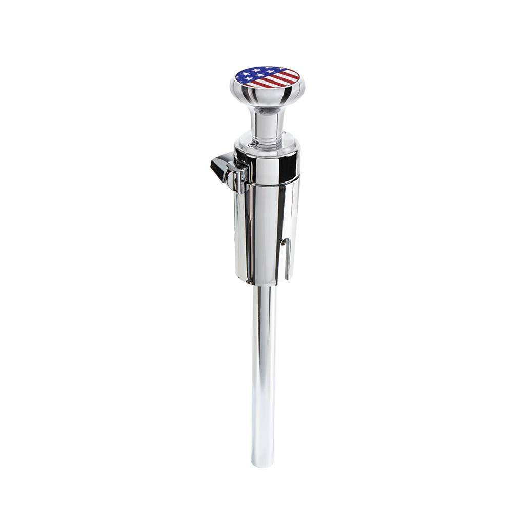 Chrome 13/15/18 Speed Thread-on Gearshift Knob With Adapter - USA Flag