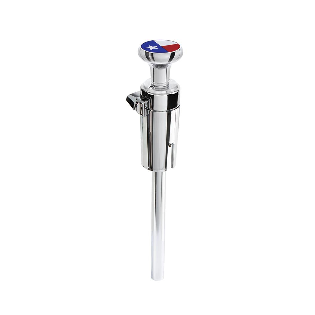 Chrome 13/15/18 Speed Thread-on Gearshift Knob With Adapter - Texas Flag