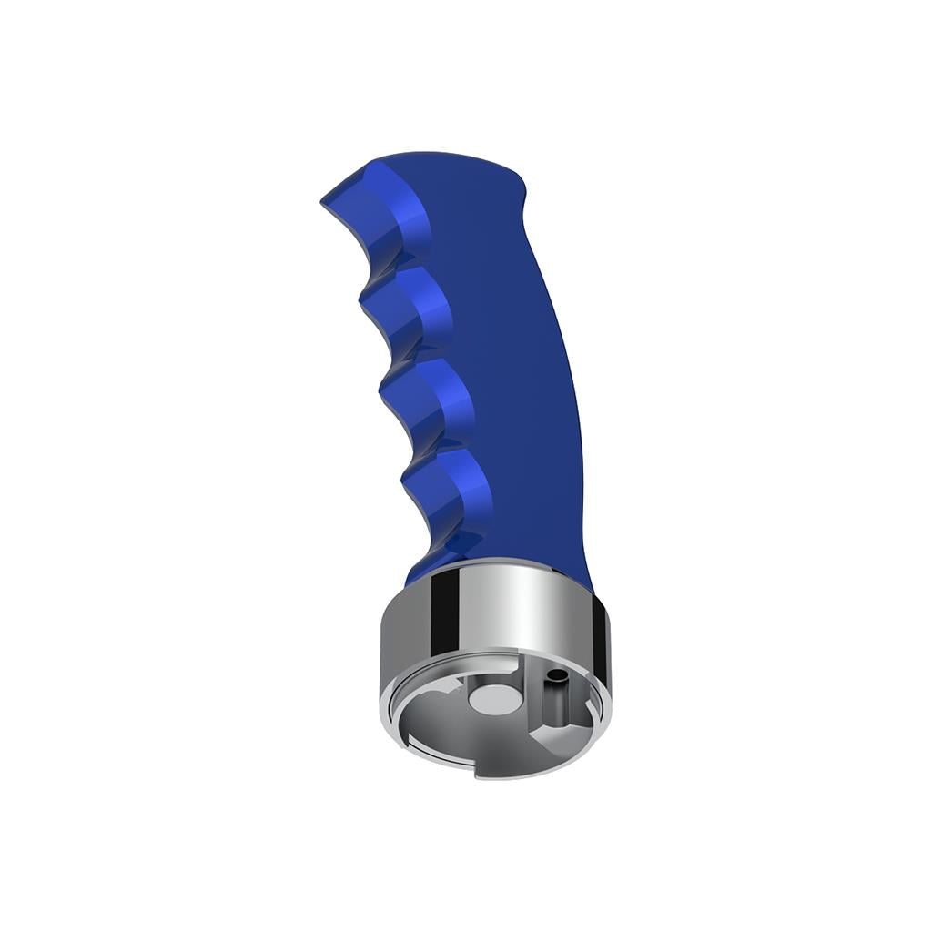 Thread-On Pistol Grip Gearshift Knob Chrome 13/15/18 Speed Adapter Indigo Blue