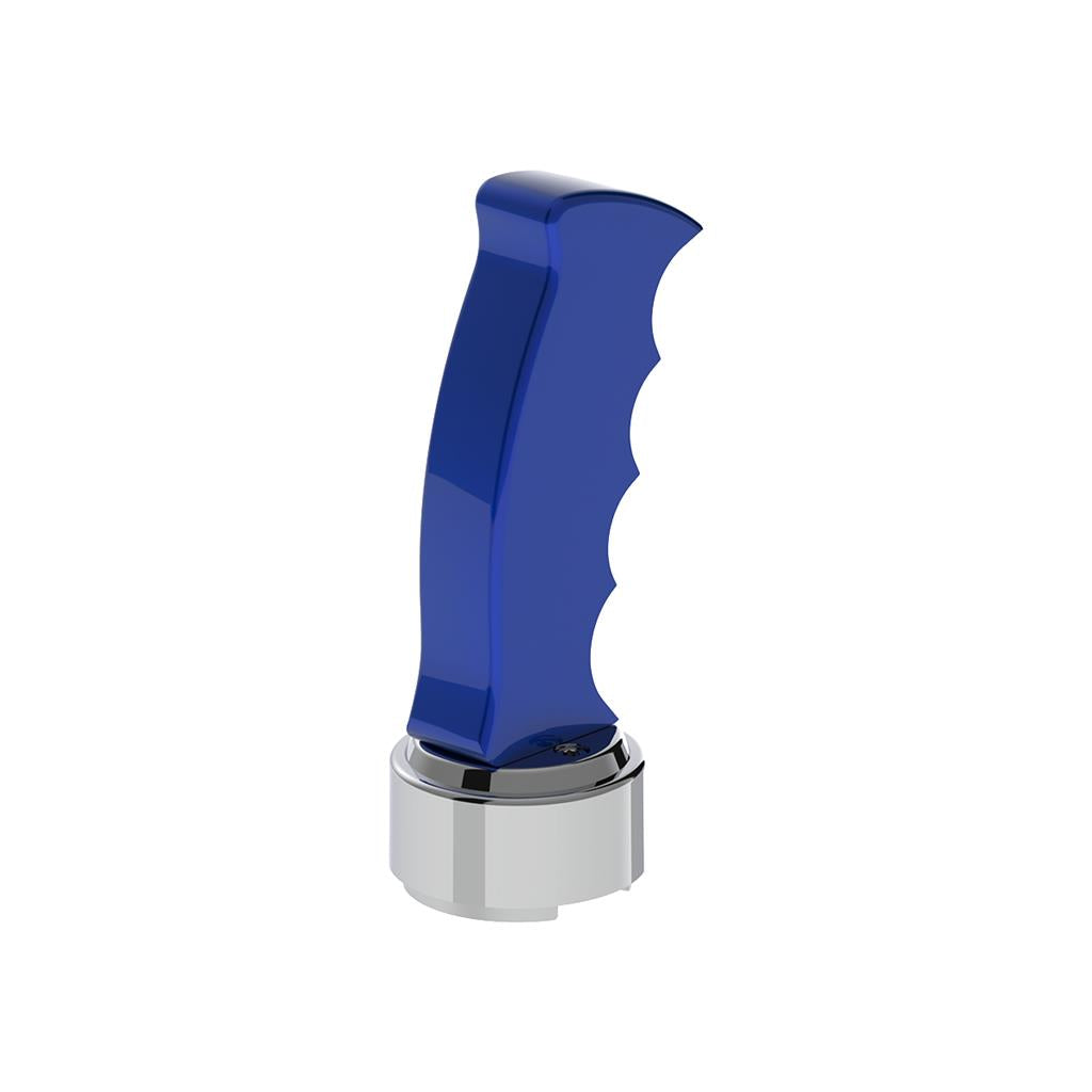 Thread-On Pistol Grip Gearshift Knob Chrome 13/15/18 Speed Adapter Indigo Blue