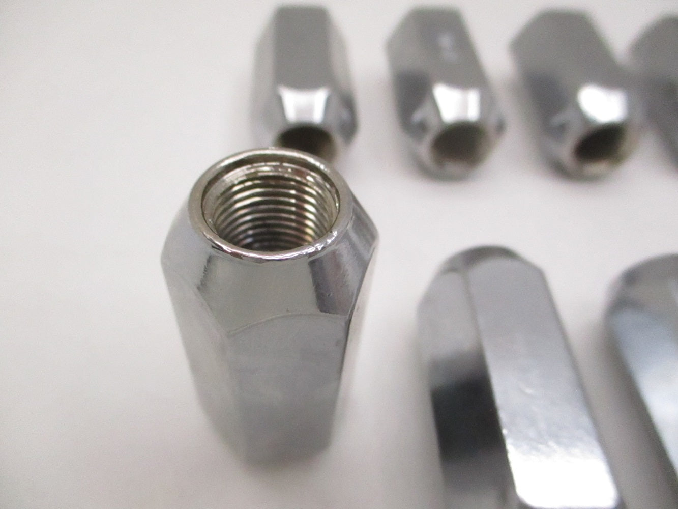 (10) Trailer Wheel Lug Nuts 1/2"x20x1-7/8" Chrome Plated Steel Lug Nuts 13/16"