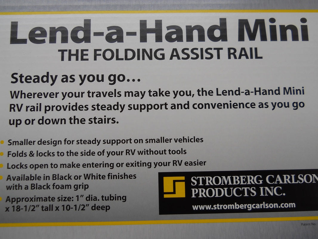 RV Camper Motor Home 5th Wheel Trailer White Folding Door Entry Grab Handle Rail