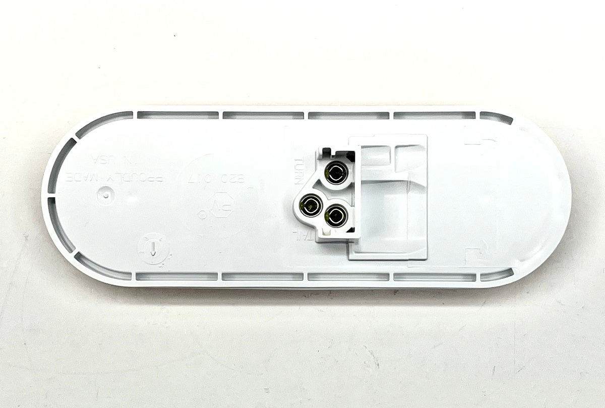 White 7 LED 6" Oval Trailer Truck Reverse Light