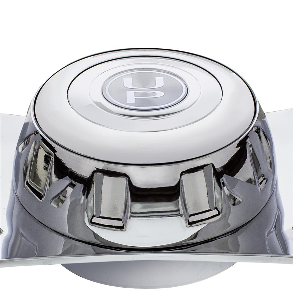 18" Chrome Steering Wheel Hub Horn Button, Peterbilt 1998-05, Fits Kenworth 2001-02