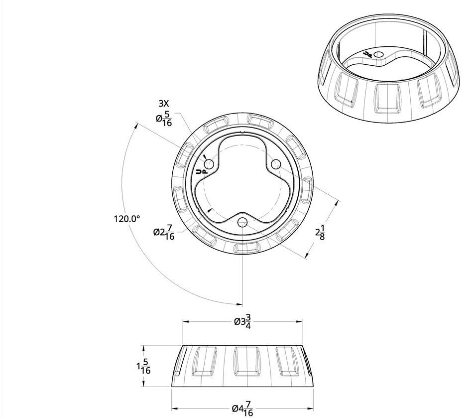 Emerald Green Steering Wheel Horn Bezel Frieghliner, Fits Kenworth, Peterbilt
