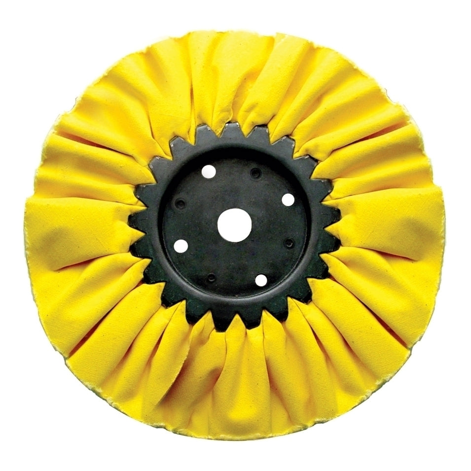 Treated Airway Extra Hard Buffing Wheel Yellow 16 Ply 5/8" and 1/2" Arbor