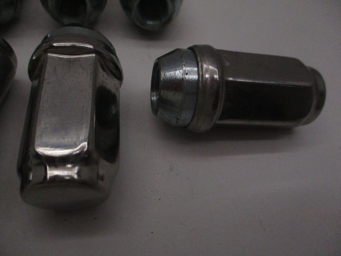 (10) Trailer Wheel Lug Nuts 1/2"x20x1-7/8" Stainless Steel Capped Lug Nuts 7/8"