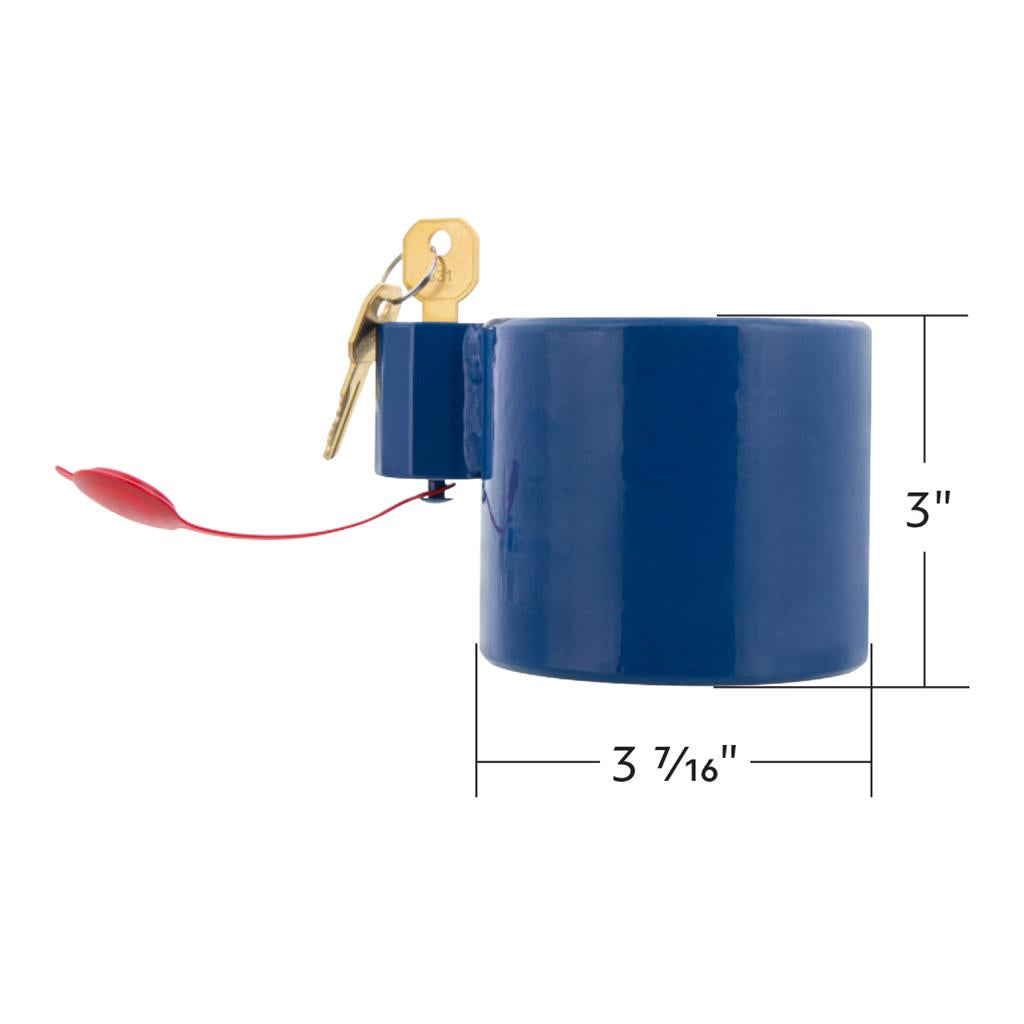 Heavy Duty Steel Blue King Pin Lock For 2" Diameter Kingpin
