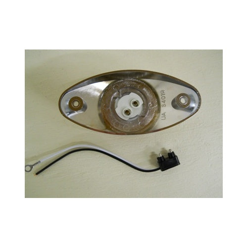 4" Round Red 10 LED Stop Turn Tail Light Kits / Stainless Steel Flange Mount