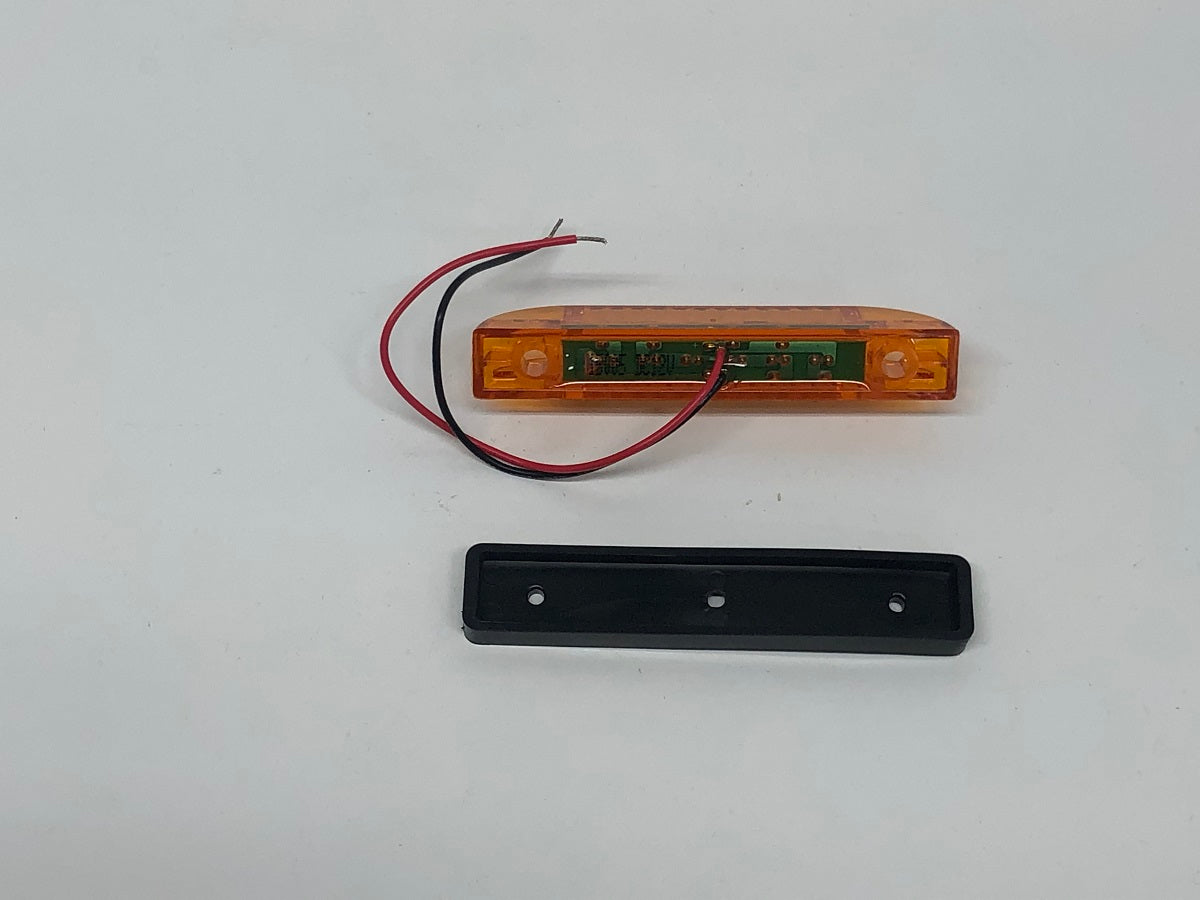 Amber 6 LED 3 3/4" Long Side Marker Clearance Light RV Truck Trailer