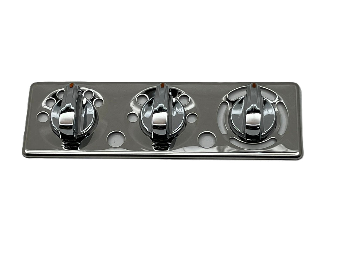 2006-18 Peterbilt A/C Control Plate With 3 Knobs 379, 389, 388, 387, 386, 384