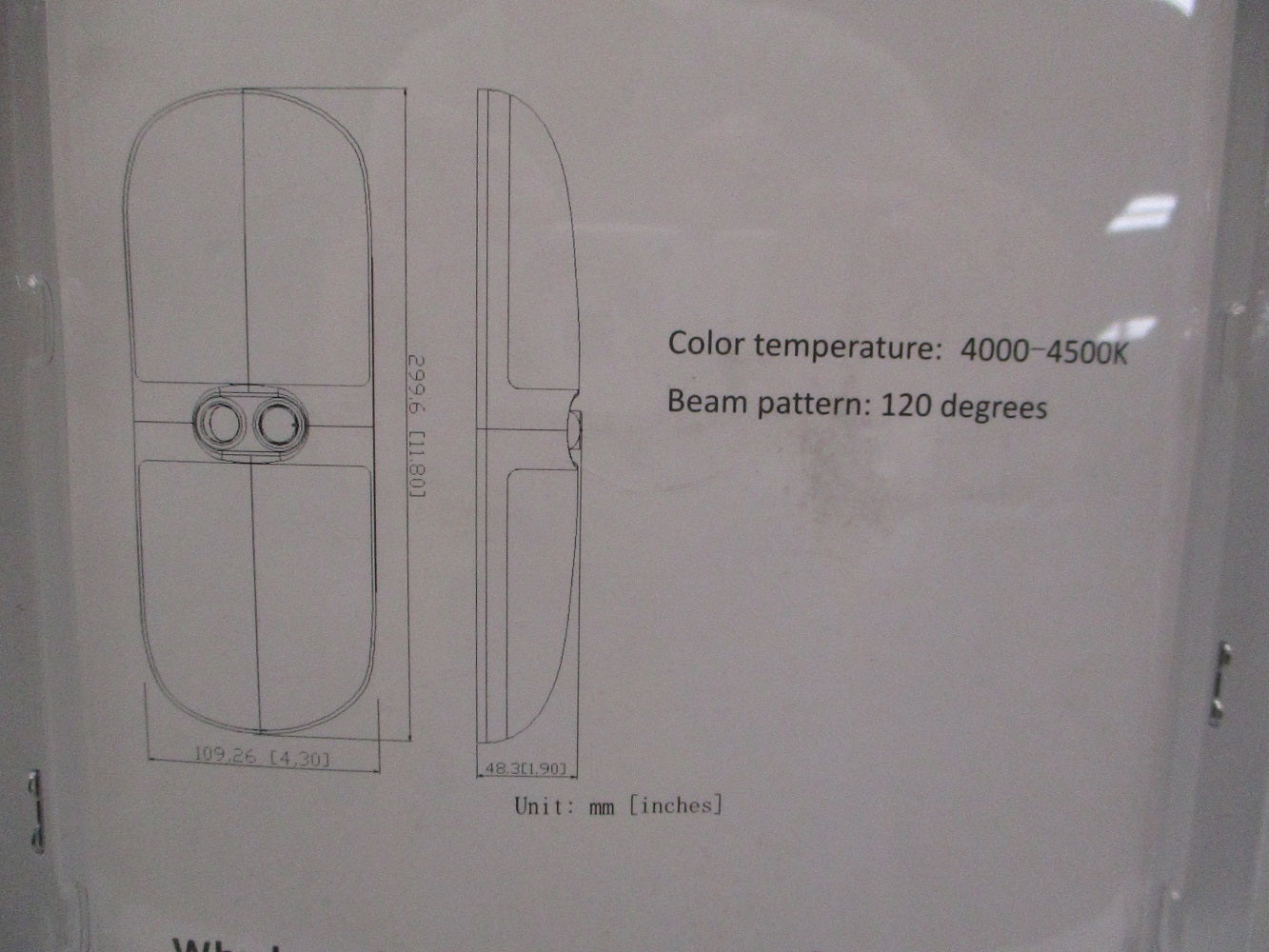 (1) 72 White LED High Power 12V Dome Light Fixture Natural Light On Off Switches