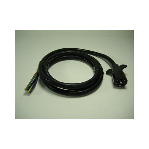 8' Camper Truck Trailer 7 Way Wiring Harness Round Plug