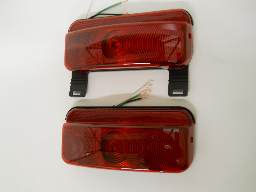 RV Camper Trailer Stop Turn Brake Tail Lights 003-81B License Light / Black Base