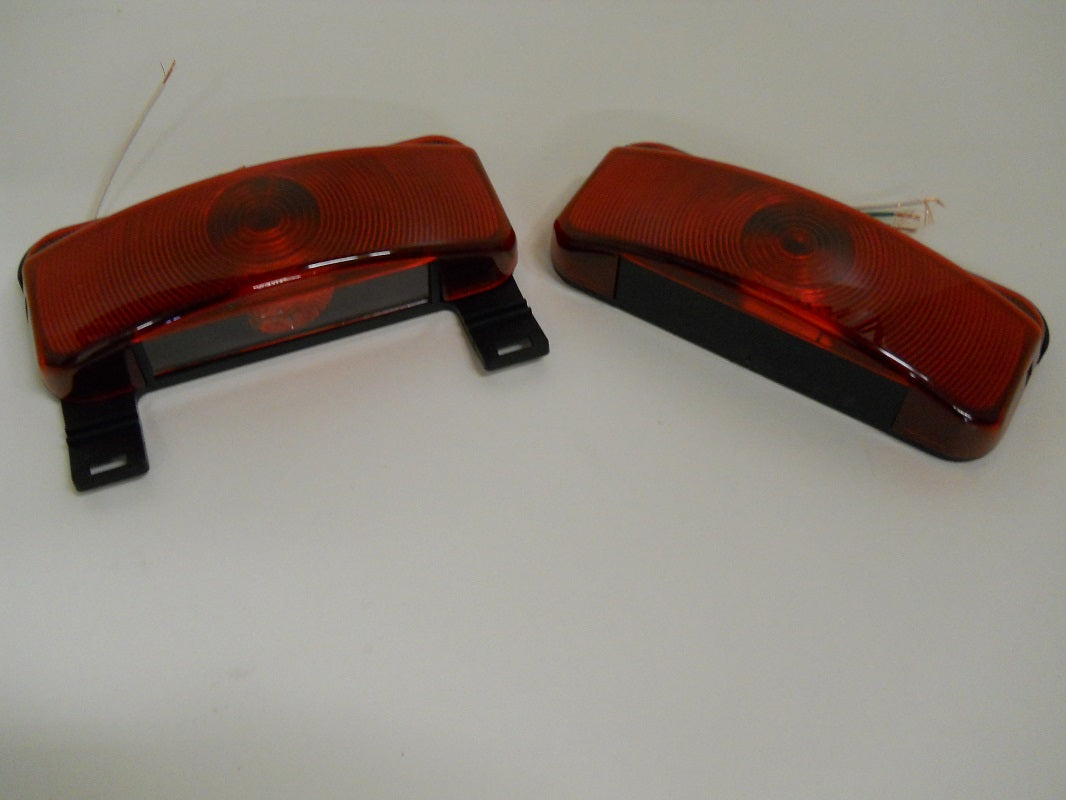 RV Camper Trailer Stop Turn Brake Tail Lights 003-81B License Light / Black Base