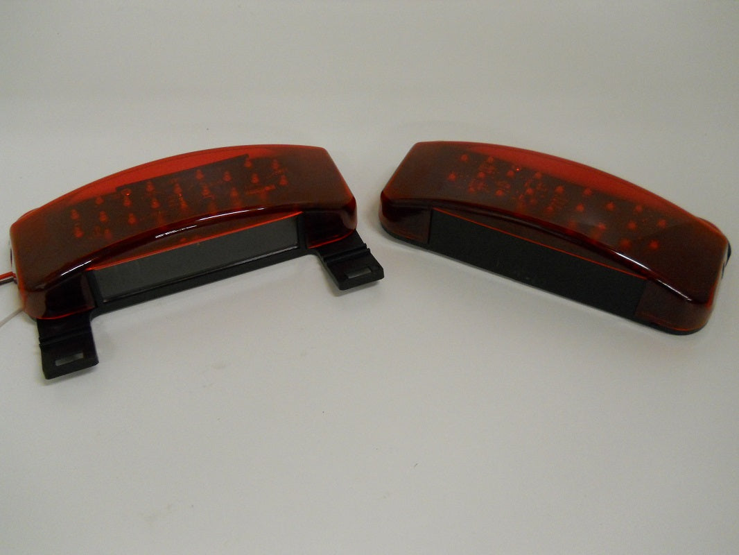 LED RV Camper Trailer Stop Turn Brake Tail Lights / License Light / Black Base