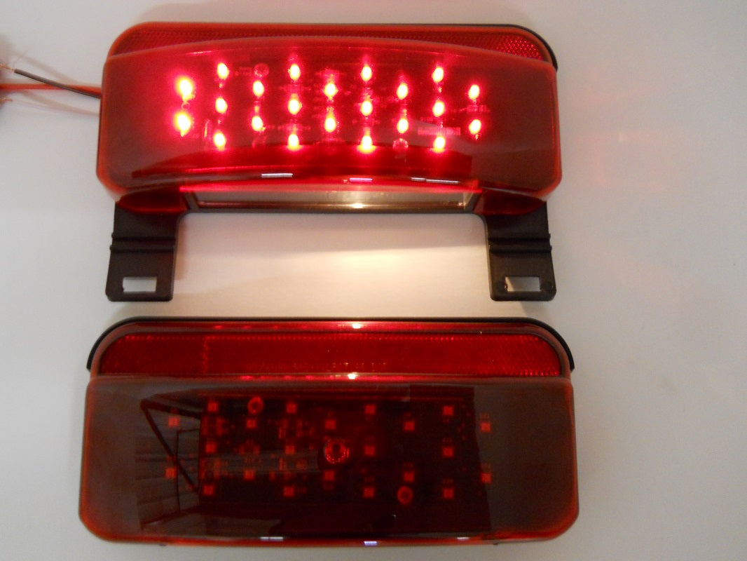 LED RV Camper Trailer Stop Turn Brake Tail Lights / License Light / Black Base