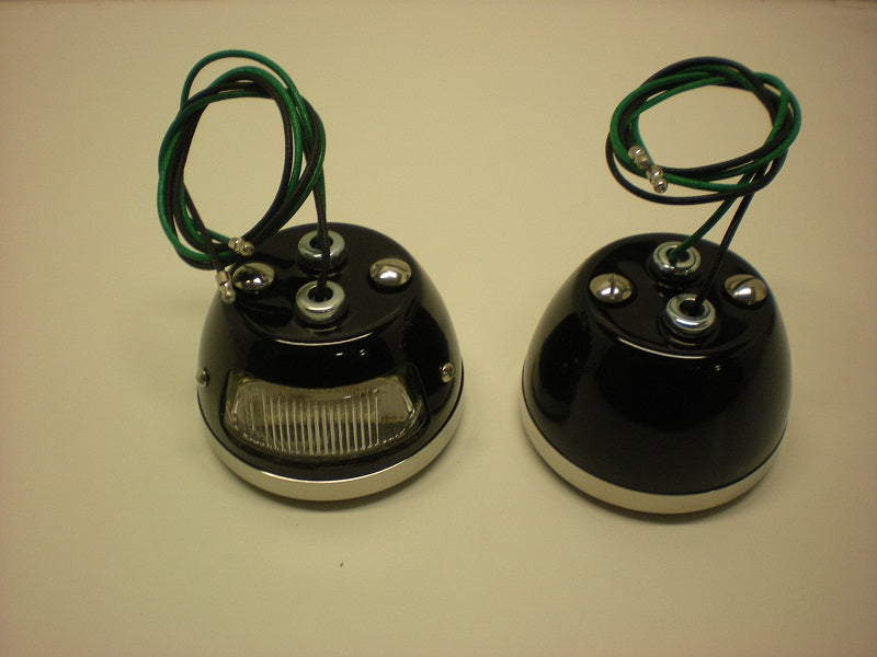 1928-1931 Ford LED Tail Lights Black Housing 6V Complete right and left side.