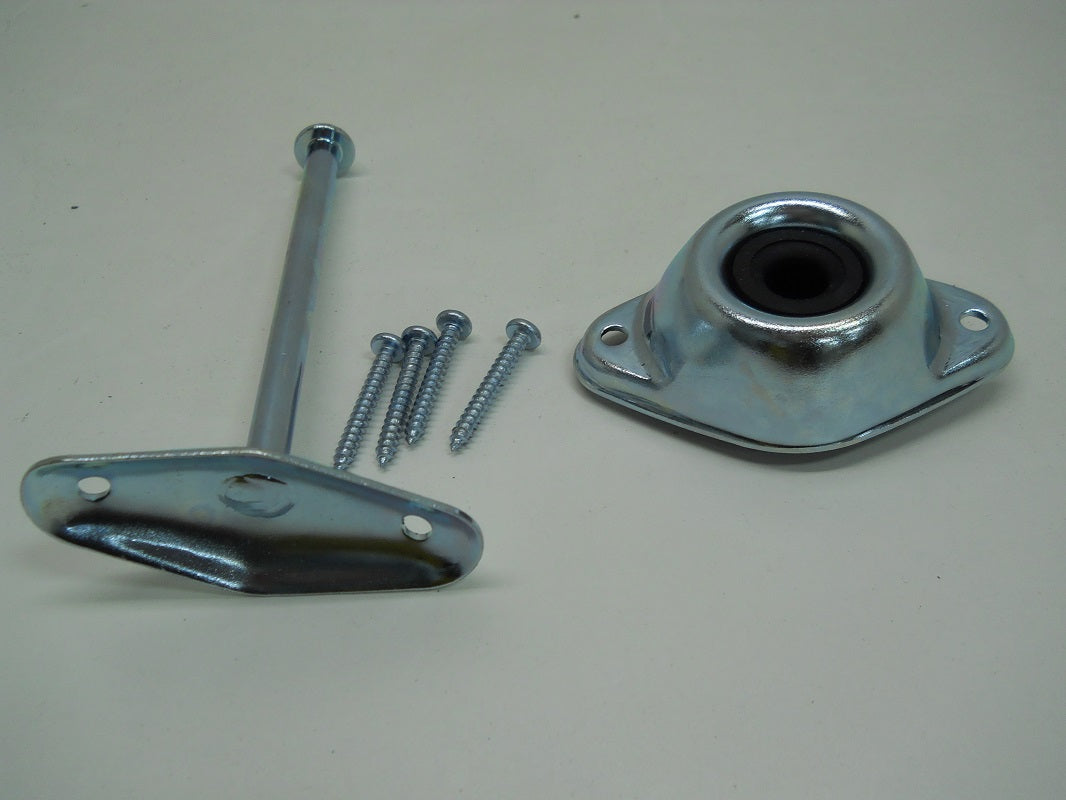 RV Camper Trailer Door Stop Holder Latch / Metal Plunger Kit 4.75" Straight Rod