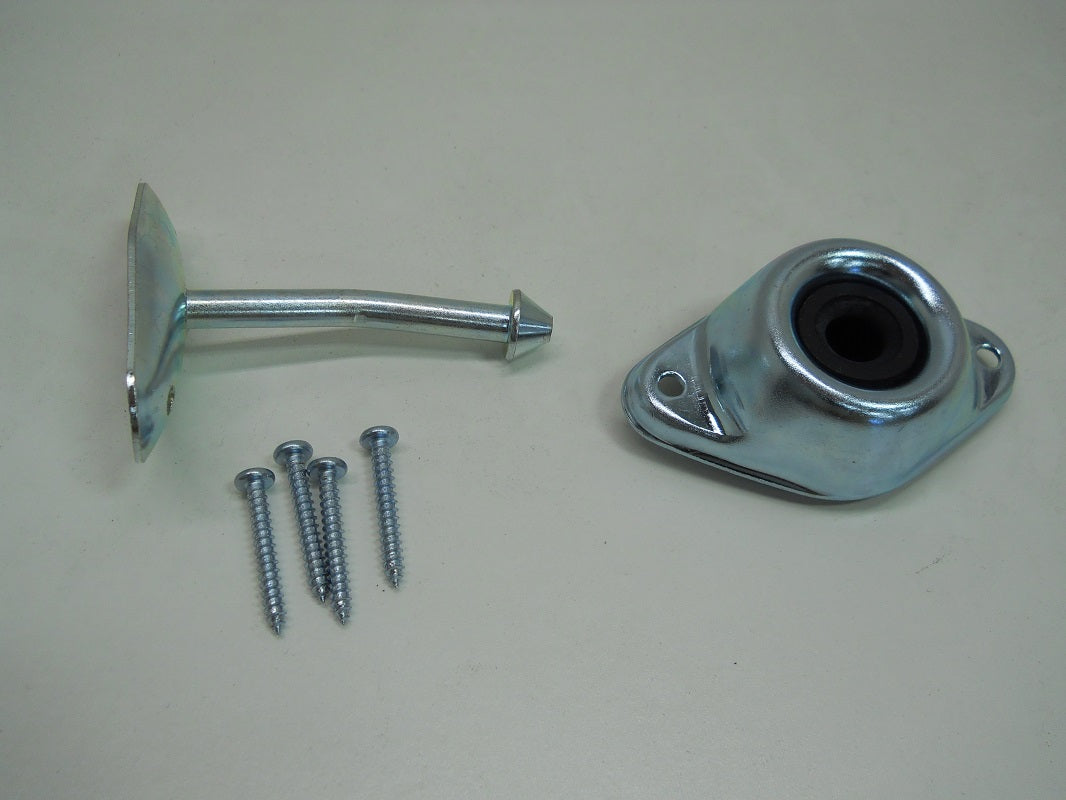 RV Camper Trailer Door Stop Holder Latch / Metal Plunger Kit / 3" Angled Rod