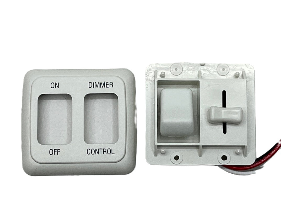 On/Off Switch with Slide Style Dimmer Control. RV, Bus, Camper, Coach 12V DC