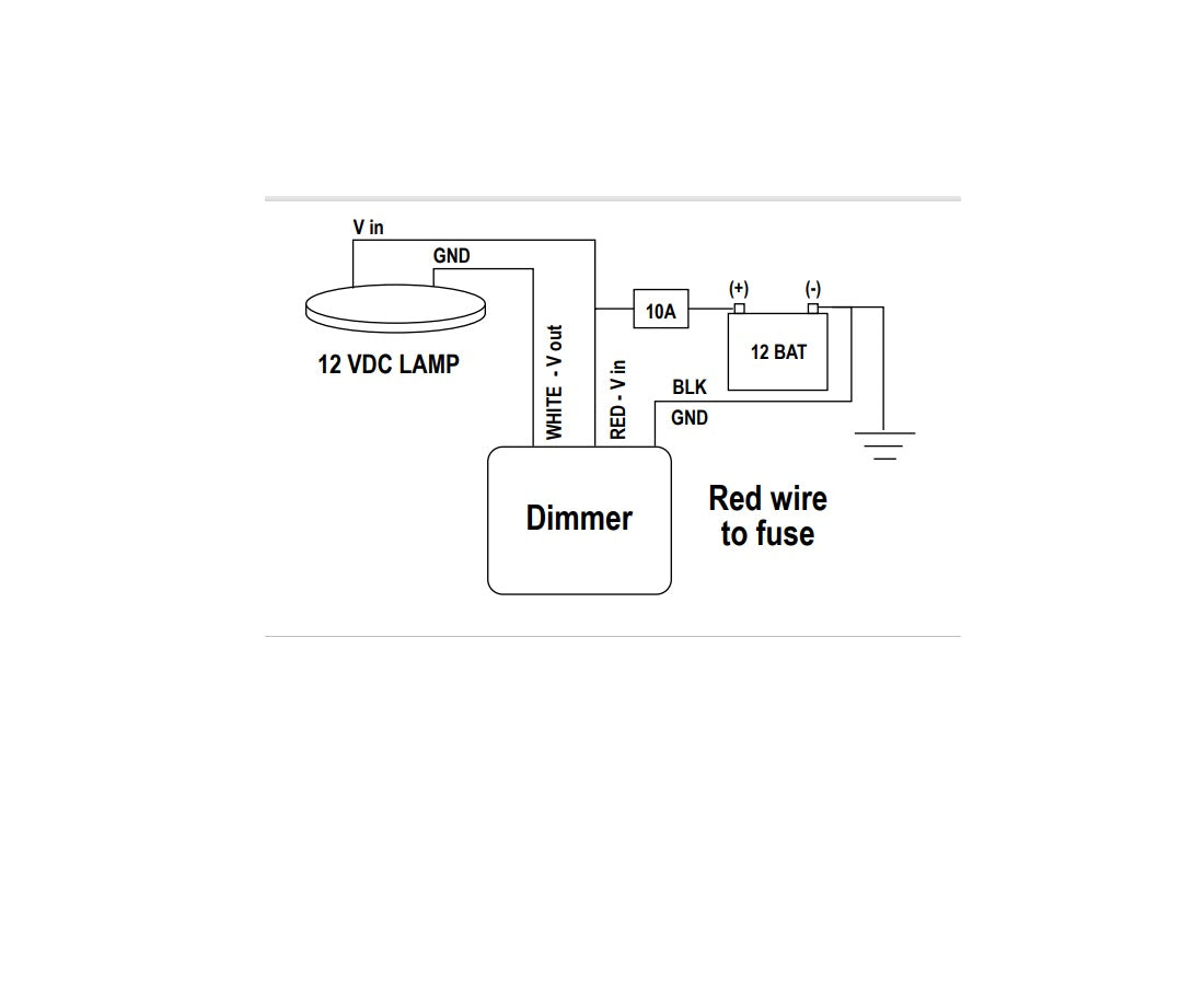 On/Off Switch with Slide Style Dimmer Control. RV, Bus, Camper, Coach 12V DC