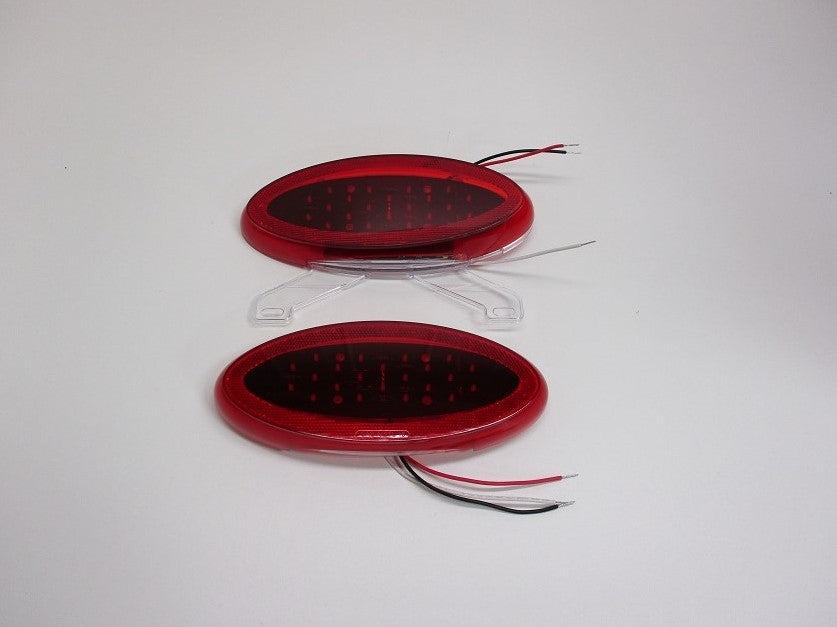 9.5" Oval Red LED 003-85 RV Trailer Camper Turn Brake Tail Lights License Light