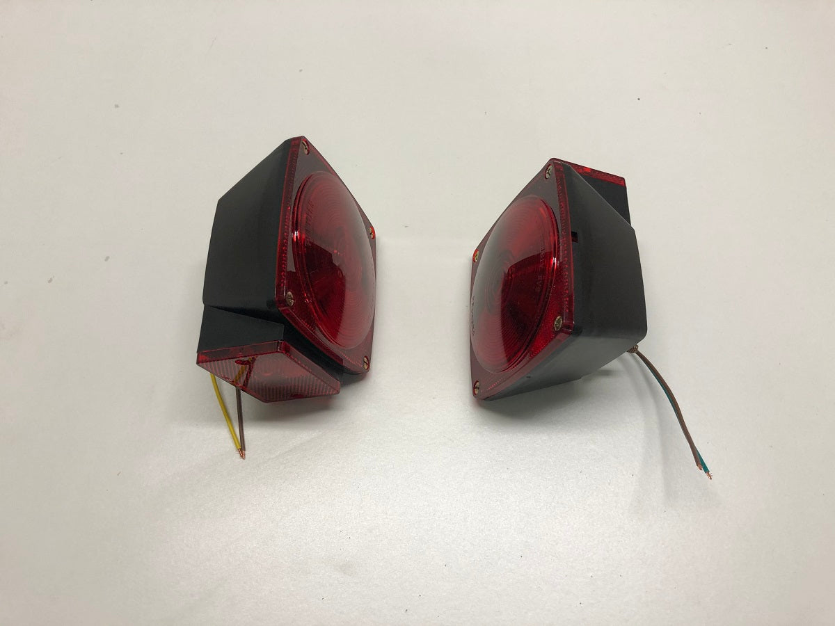 Red Square Under 80" Wide Combination Trailer Lights Side Marker RH and LH