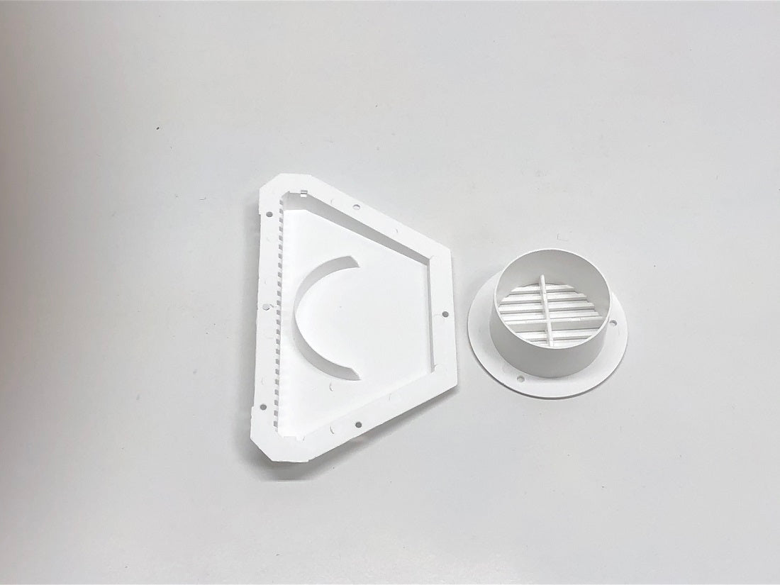 White RV ATV Cycle Truck Cargo Work Trailer Side Air Vents