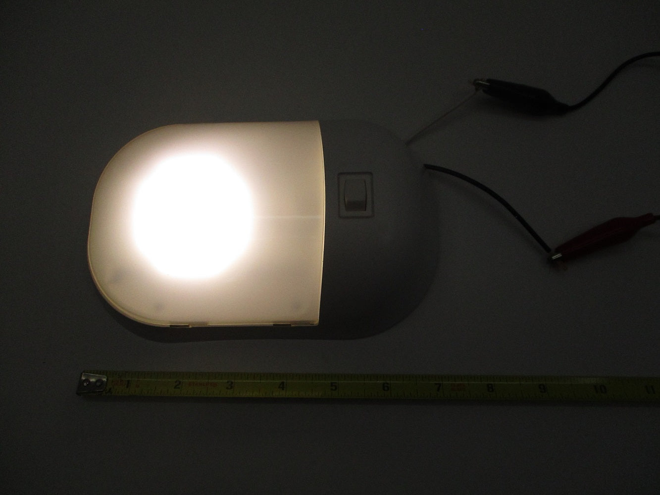 White LED Truck Semi Van RV Bus Trailer Utility Dome Light / On Off Switch