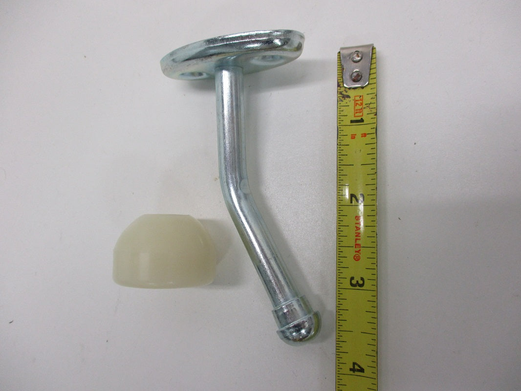 RV Camper Trailer Door Stop / 4" Long Bent Aluminum Doorstop With Rubber Cap
