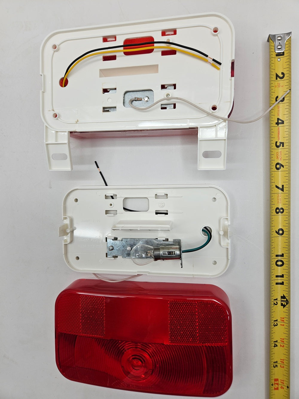 RV Camper Trailer Stop Turn Brake Tail Lights / License Light / White Base