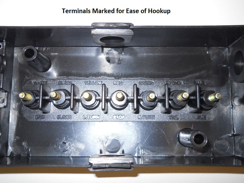 7 Way Color Coded Trailer Wire Junction Box Truck Weather Proof Light Cord Box