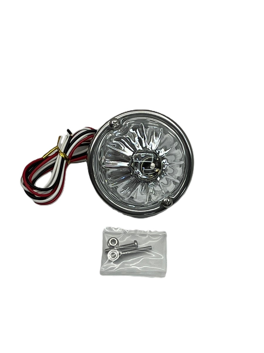 Gen2 Clear Glass Watermelon Glass Flush Mount Light Kit With 1157 Bulb Socket