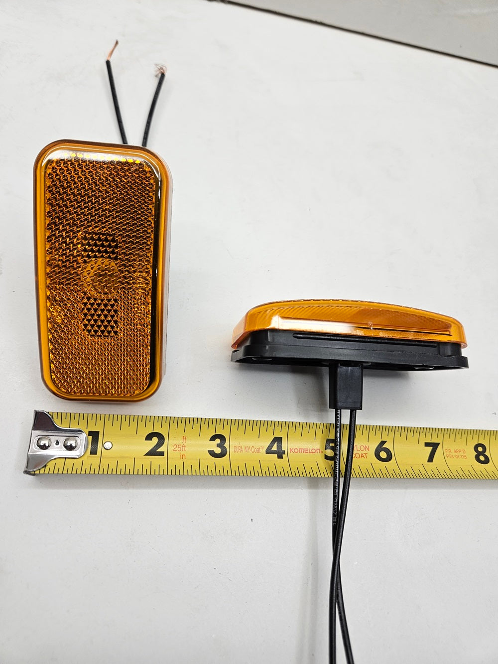 (2) 4" Amber Incandescent Side Marker Clearance Lights Trailer Camper RV Lights