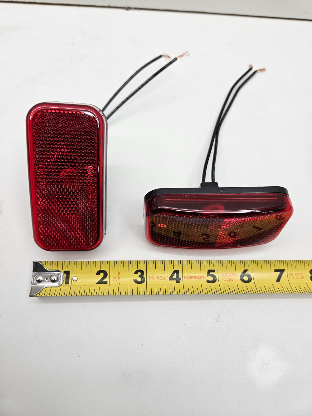 (2) 4" Red Incandescent Side Marker Clearance Lights Trailer Camper RV Lights