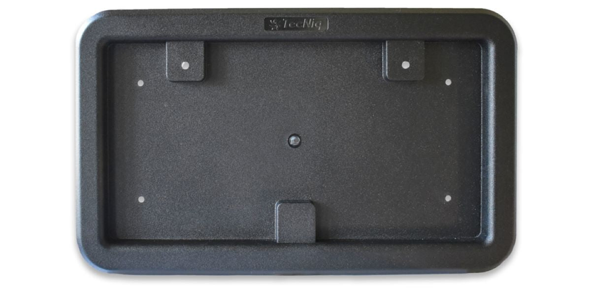 Full Size Black Plastic License Plate Frame for Truck Cargo Trailer RV