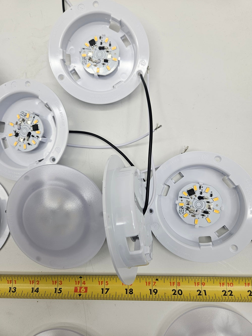 (10) White LED 001-58L Round 4.25" Camper RV Trailer Dome Lights Recessed Base