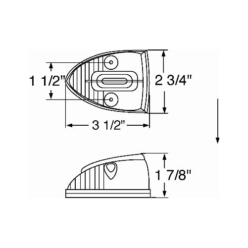 (5) LED Amber Truck Bus RV Roof Cab Marker Clearance Light