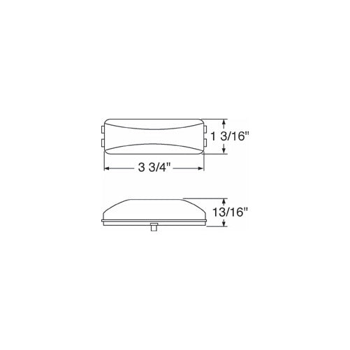 Incandescent 3.75" Amber Dual Bulb RV Trailer Side Marker Clearance Lights