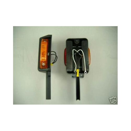 (2) Red Amber LED Side Marker Clearance Trailer Fender Lights