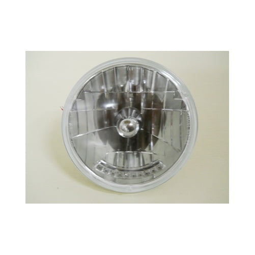 One 7" Crystal Headlights / Lamps / with 10 LED Amber Marker Turn Signal Lights