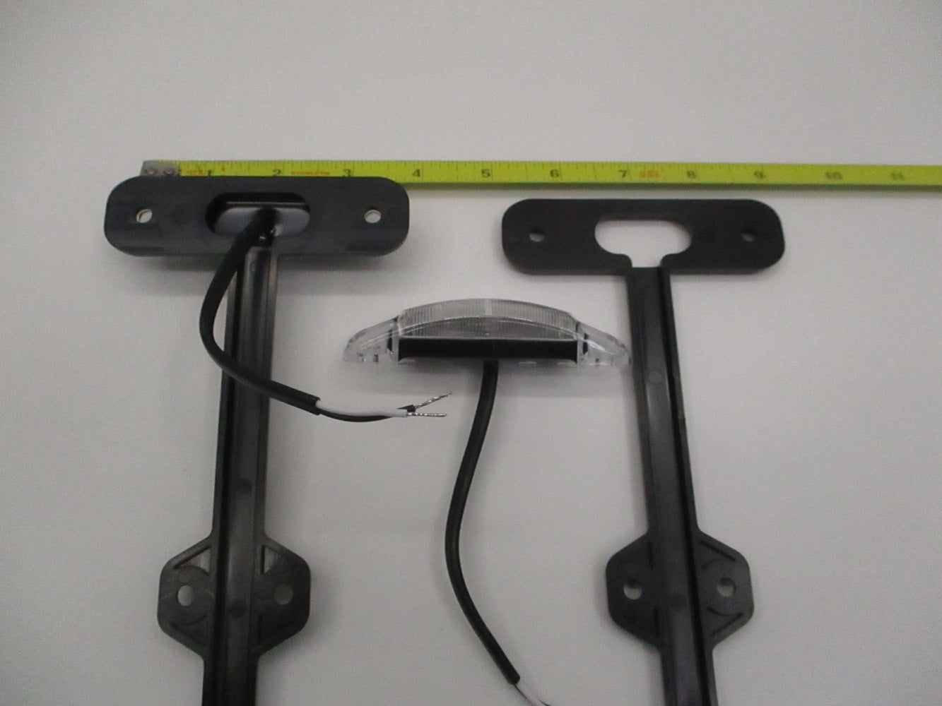 Pair Clear Red / Amber LED Trailer Fender Marker Clearance Light Black Base